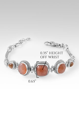I Surrender All Bracelet™ in Peach Sunstone, Orange Moonstone & Sunstone 6.75 - 7.5
