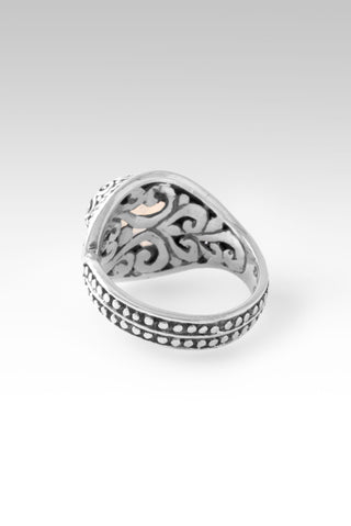 World Breaks, He Mends Ring™ in Rainbow Moonstone 5 / Tree Of Life / Rainbow Moonstone