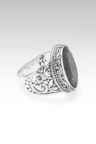 Speak UR Wonder Ring™ in Black Tourmalinated Quartz 5 / Tree Of Life / Black Tourmalinated Quartz
