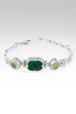 No More Fear Bracelet™ in Green Onyx & Green Chalcedony 6.75 - 7.5