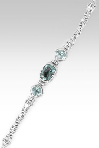 No More Fear Bracelet™ in Green Lab Created Quartz & Paraiba Lab Created Spinel 6.75 - 7.5