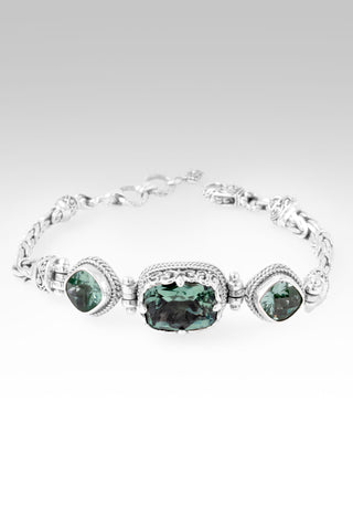 No More Fear Bracelet™ in Green Lab Created Quartz & Paraiba Lab Created Spinel 6.75 - 7.5