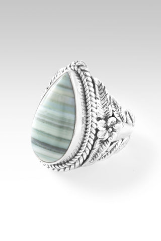Floral Harmony Ring™ in Green Opal