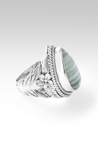 Floral Harmony Ring™ in Green Opal