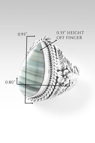 Floral Harmony Ring™ in Green Opal