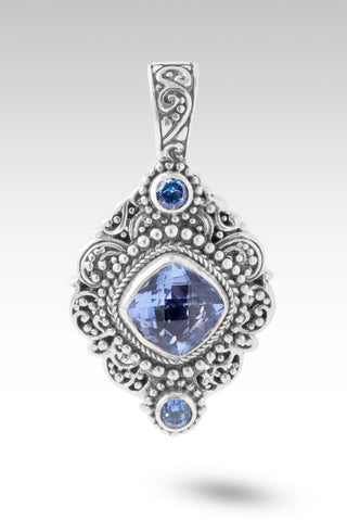 Unchanging Grace Pendant™ in Blue Violet Fluorite & Sheer Luck™ Mystic Topaz