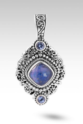 Graceful Presence Pendant™ in Lapis Mother of Pearl Quartz & Tanzanite