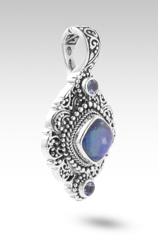 Graceful Presence Pendant™ in Lapis Mother of Pearl Quartz & Tanzanite