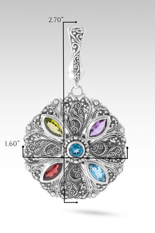 Searching Completed Pendant™ in London Blue Topaz, Amethyst, Swiss Blue Topaz, Garnet & Peridot