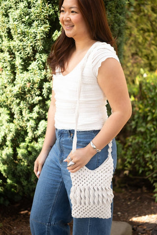 🎁 7" X 10" Cotton Macrame Sekoya Hand Bag (100% off) - only found at SARDA™