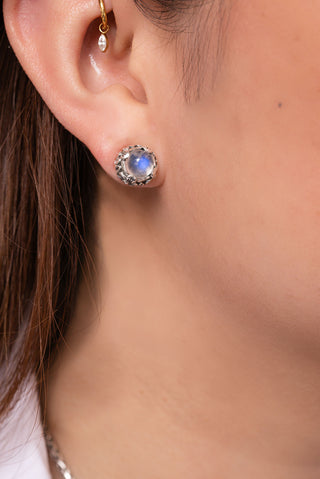 Sees My Worth Earrings™ in Rainbow Moonstone