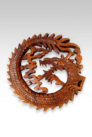 🎁 8" Round Carved Dragon Wooden Plaque (100% off) - only found at SARDA™