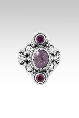 I Can With U Ring™ in Star Ruby & Rhodolite