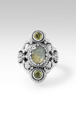 I Can With U Ring™ in Vesuvianite Mother of Pearl Quartz & Peridot 5
