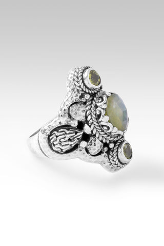 I Can With U Ring™ in Vesuvianite Mother of Pearl Quartz & Peridot 5