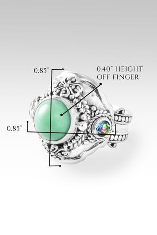 UR Word, Is Peace Ring™ in Mint Chrysoprase & Bali Crush™ Mystic Topaz 5
