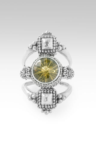 Heavenly Whispers Ring II™ in Olive Quartz 5