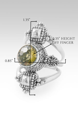 Heavenly Whispers Ring II™ in Olive Quartz 5