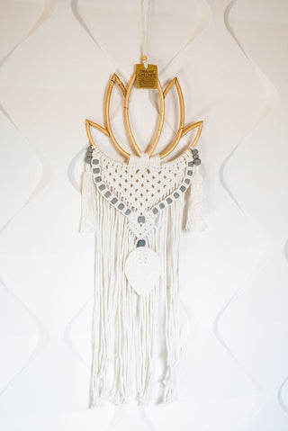 🎁 9" Cotton Macrame Lotus W/ Beads Dream Catcher (100% off) - only found at SARDA™