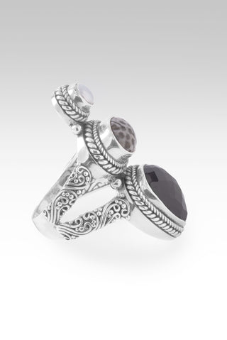 Power That's Greater Ring™ in Black Spinel, Black Coral & Freshwater Pearl 5