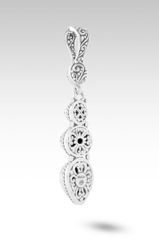 Power That's Greater Pendant™ in Black Spinel, Black Coral & Freshwater Pearl