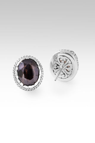 Troubles? It's A God Problem Earrings™ in Smoky Quartz