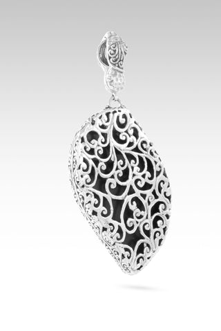 Parted Water Pendant™ in Golden Sheen Labradorite & Black Stone