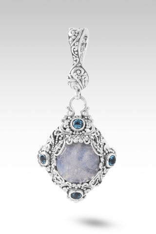 Love Restores Broken Pendant™ in Rainbow Moonstone & Swiss Blue Topaz