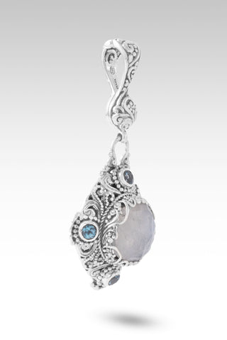 Love Restores Broken Pendant™ in Rainbow Moonstone & Swiss Blue Topaz