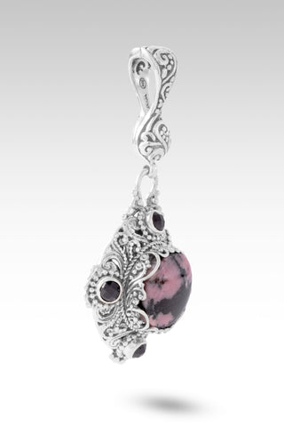 Love Restores Broken Pendant™ in Rhodonite & Black Spinel