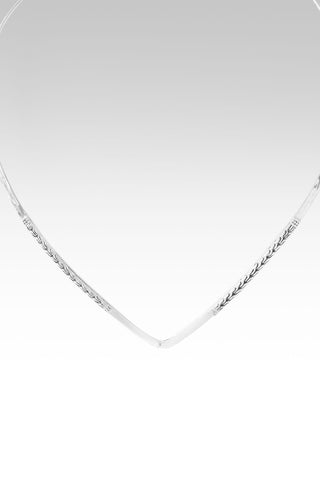 My Conqueror & King V-Collar Necklace™ in Chainlink & Hammered 16