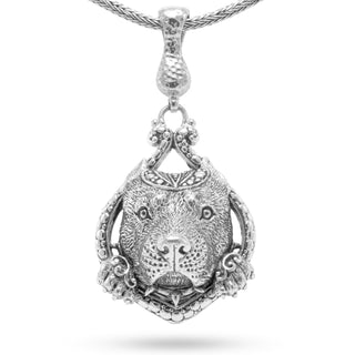 Sterling Silver Watermark Pitbull Pendant With Magnetic Enhancer Bail™
