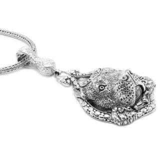 Sterling Silver Watermark Pitbull Pendant With Magnetic Enhancer Bail™