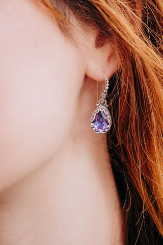 A New Kind of Freedom Earrings™ in Evening Shadows™ Mystic Quartz - Bali Wire - only found at SARDA™