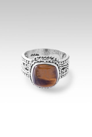 Act with Kindness Ring™ in Brown Tiger's Eye - Magnetic Enhancer Bail - SARDA™