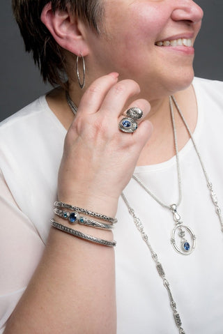 Admiration Cuff™ in Blue Violet Fluorite - Cuff - only found at SARDA™