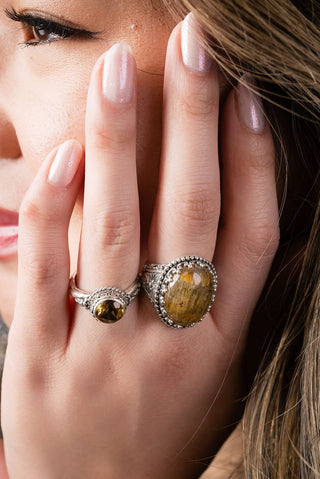 All Creation Sings Ring II™ in Cacoxenite - Dinner - only found at SARDA™