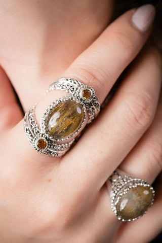 All Creation Sings Ring™ in Cacoxenite & Citrine - Statement - only found at SARDA™