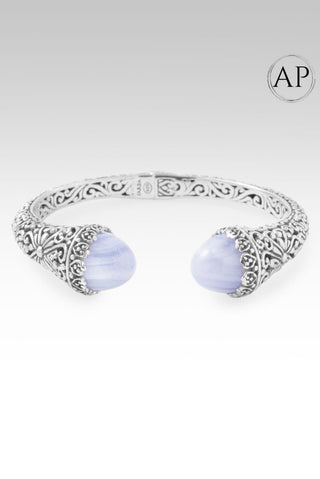 Almost Perfect Praise & Hallelujah Thru It Tip - to - Tip Bracelet™ in Blue Lace Agate - Tip - to - Tip - only found at SARDA™