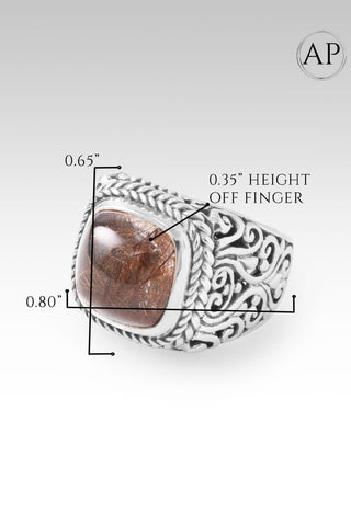 Almost Perfect U R My Strength Ring™ in Galaxy Rutilated Quartz - Dinner - only found at SARDA™