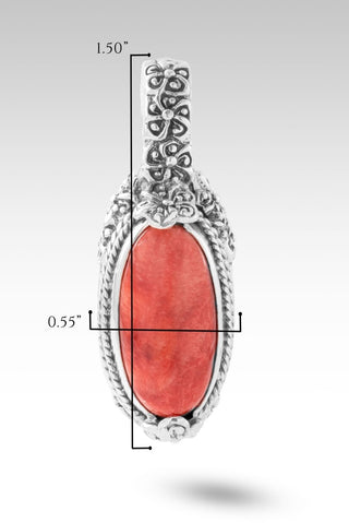 Amazing Grace Living Pendant™ in Red Spiny Oyster - Single Stone - only found at SARDA™