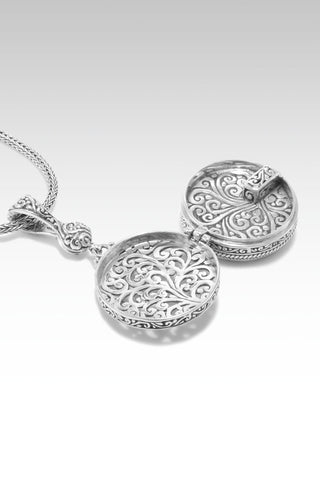 Be the Light Locket Pendant™ In White Mother of Pearl with Ammolite Inlay Doublet - Magnetic Enhancer Bail - only found at SARDA™