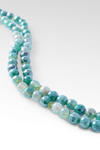 Beaded Celestial Green Agate Necklace™ in Watermark - Beaded Necklace - SARDA™