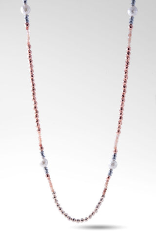 Beaded Coated Strawberry Quartz Necklace™ in Watermark - Beaded Necklace - SARDA™
