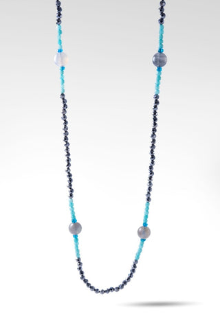 Beaded Hematite Necklace™ in Chainlink - Beaded Necklace - SARDA™