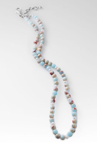 Beaded Impression Jasper Necklace™ in Chainlink - Beaded Necklace - SARDA™