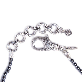 BEADED MULTI COLOR OMBRE GARNET, PEACOCK PEARL & HEMATITE NECKLACE™ - Last Chance - only found at SARDA™