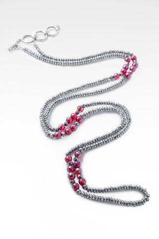 Beaded Silver Hematine Necklace™ in Watermark - Beaded Necklace - SARDA™