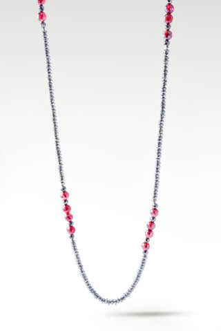 Beaded Silver Hematine Necklace™ in Watermark - Beaded Necklace - SARDA™