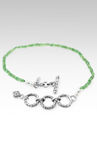 Beaded Tsavorite Garnet & Freshwater Pearl Bracelet™ in Watermark - Beaded Bracelet - only found at SARDA™